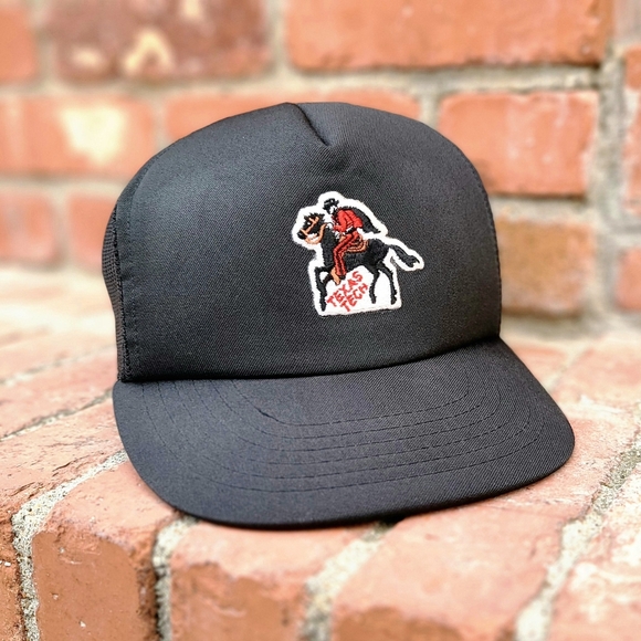 Vintage Texas Tech University Red Raiders NCAA AJD Snapback Trucker Cap Hat 80s - Picture 9 of 11